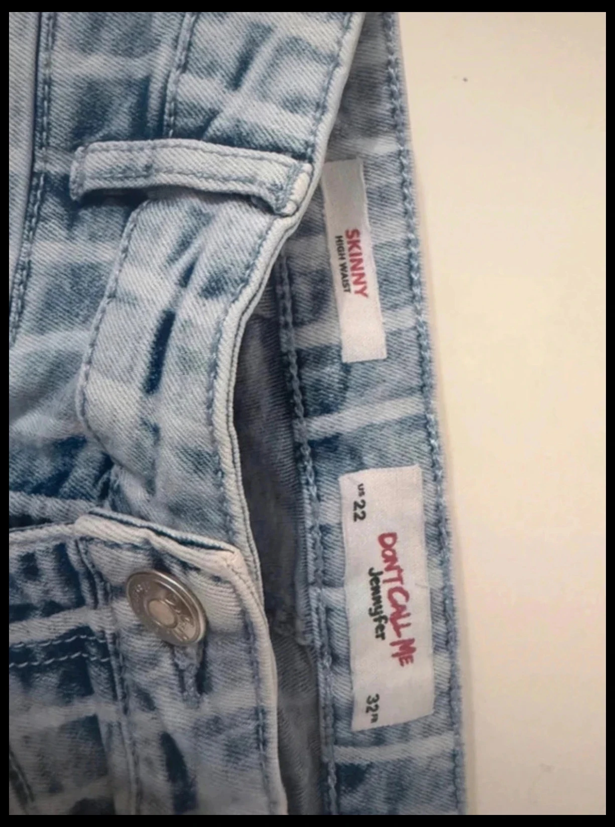 Skinny Jennyfer Don’t Call Me High Waist Striped Jeans – Size 32 (XXS) – photo 4